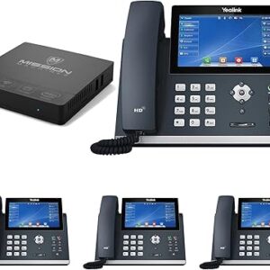 Business Phone System 'Mission Machines' Y400C: Includes Yealink T48U Phones + 'Mission Machines' Cloud Server + Free 3-Months of 'Mission Machines' Cloud Phone Service (4 Phone Bundle)